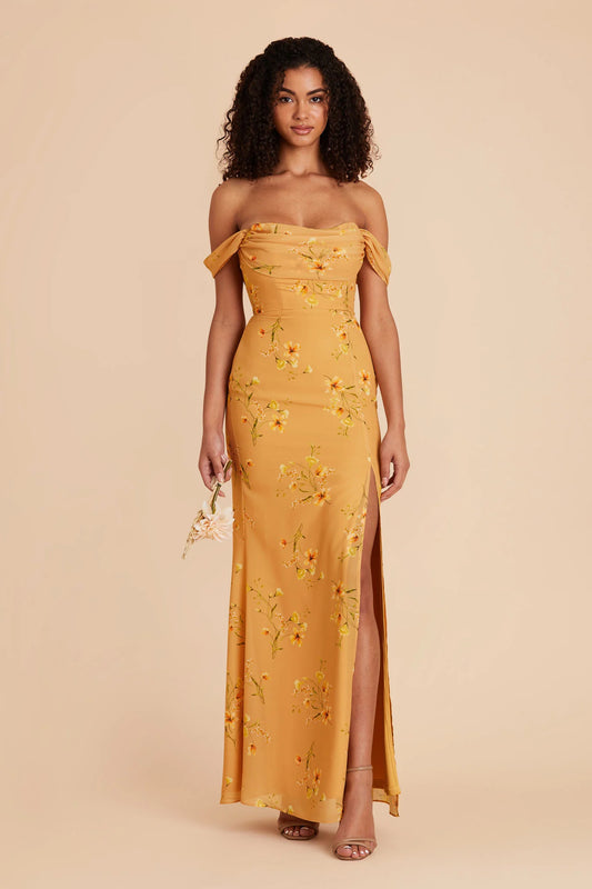 Mira Chiffon Dress - Marigold Le Fleur