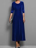 Millicent | Women's Round Neck Long Sleeve Maxi Dress