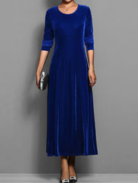 Millicent | Women's Round Neck Long Sleeve Maxi Dress