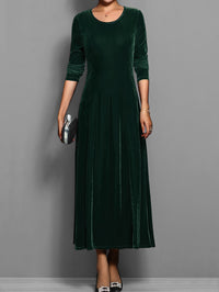 Millicent | Women's Round Neck Long Sleeve Maxi Dress