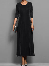 Millicent | Women's Round Neck Long Sleeve Maxi Dress