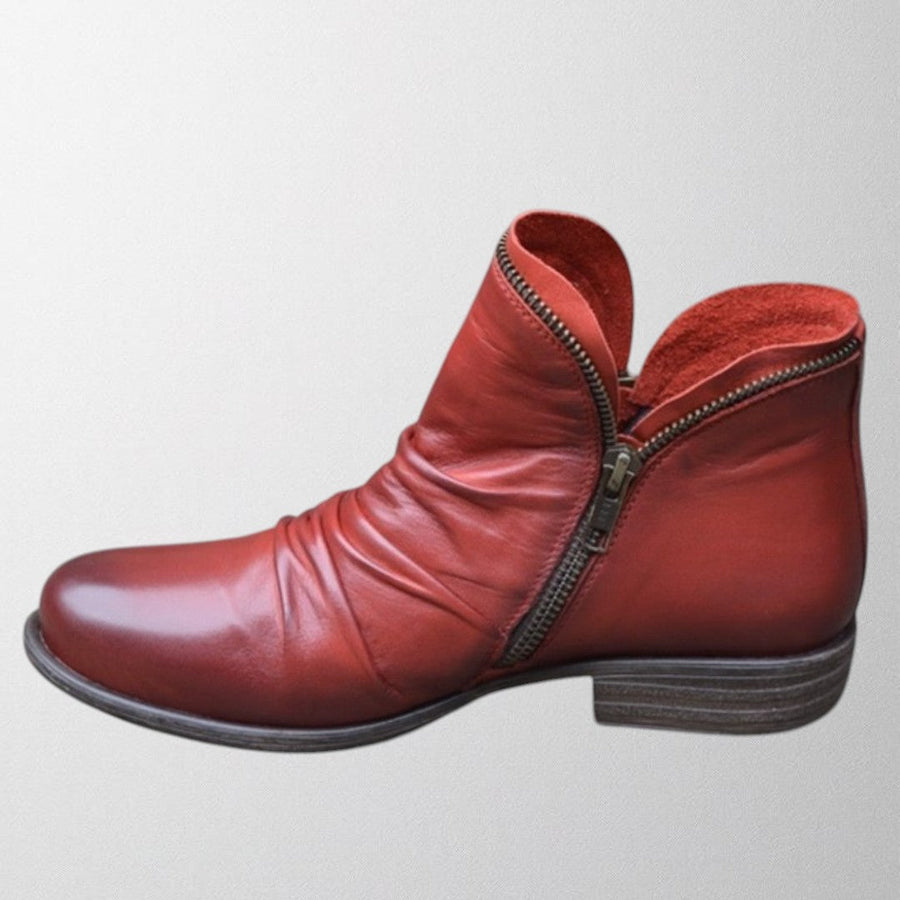 Mirabel | Women's Purple Zip Ankle Boots