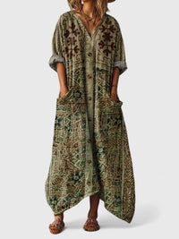 Mireille | Women's Boho Paisley Oversized Maxi Dress