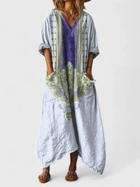 Mireille | Women's Boho Paisley Oversized Maxi Dress