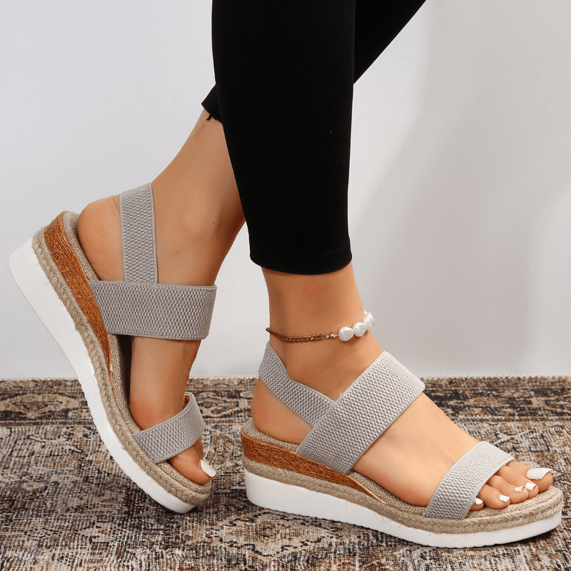 Melyora | Orthopedic Platform Sandals Grey