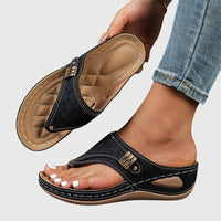 Nadia | Women's Perforated Toe Post Sandals