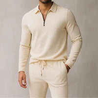 Nael | Men's Quarter Zip Polo Tracksuit Set
