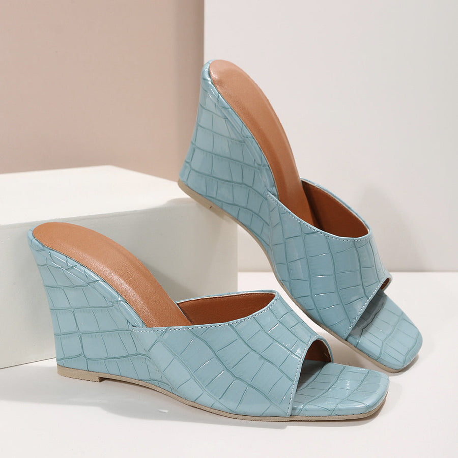 Naia | Women's Croc Textured Wedge Sandals