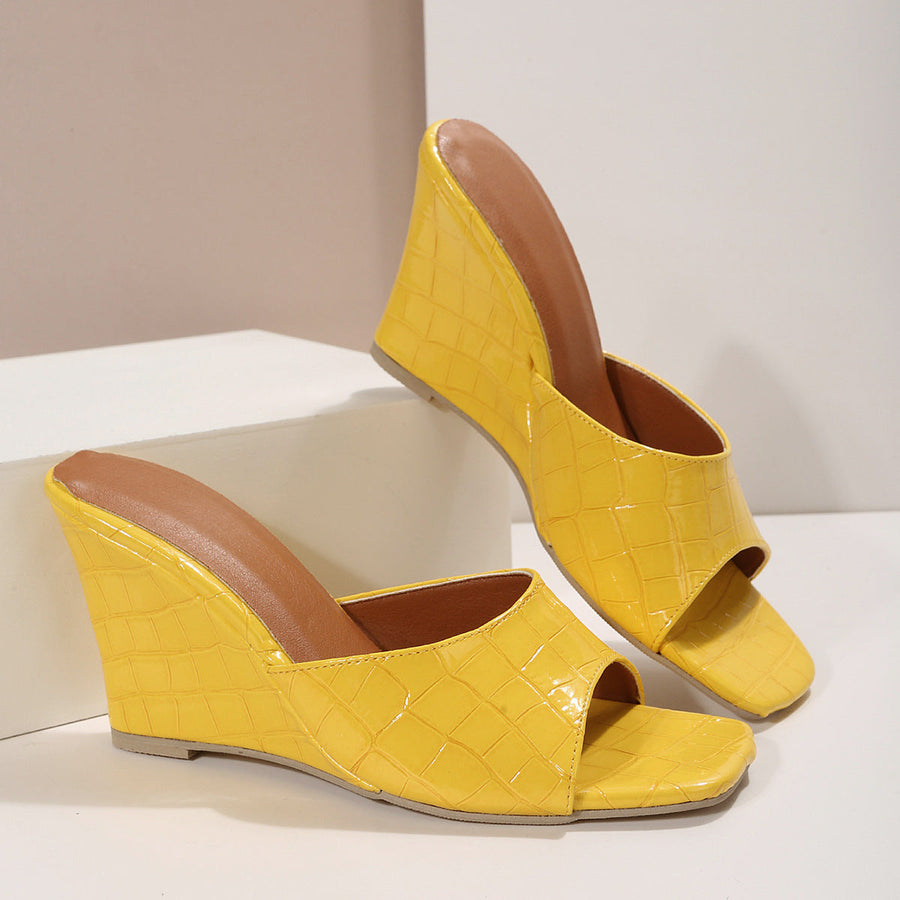 Naia | Women's Croc Textured Wedge Sandals