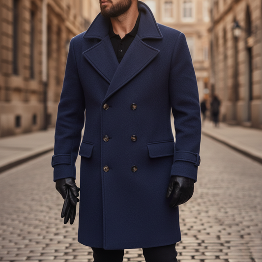 Monty - Men’s Wool Blend Double-Breasted Coat