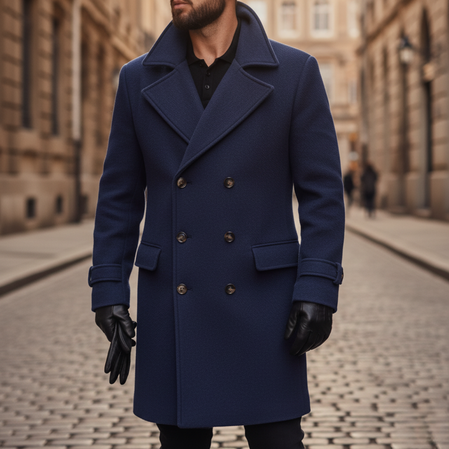 Monty - Men’s Wool Blend Double-Breasted Coat