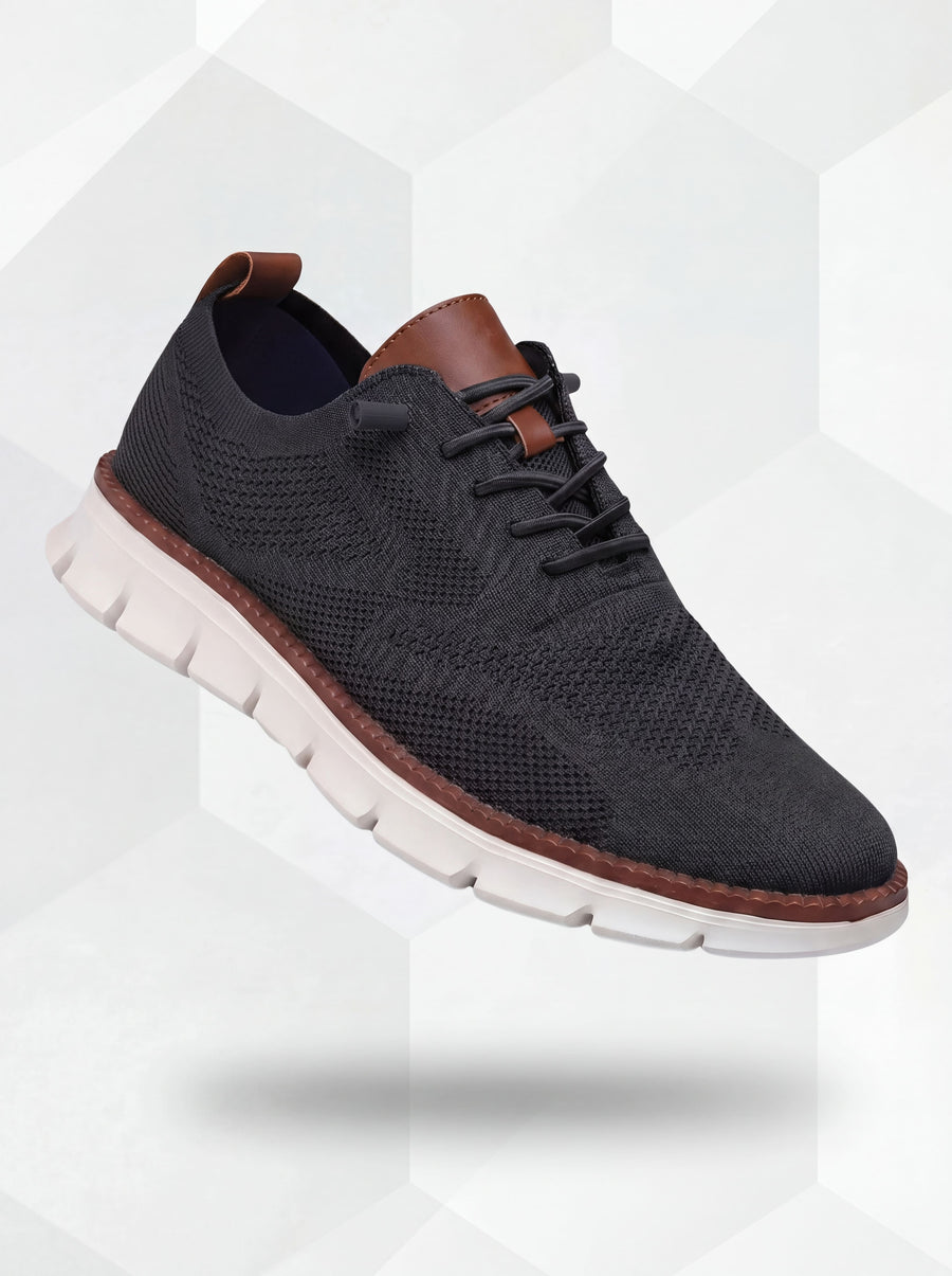 Saul – Ultracomfort Breathable Shoes in Black & White