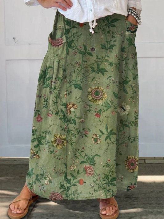 Nerissa | Women's Floral Print Maxi Skirt