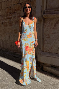 Sky Blue Floral Sofia Dress