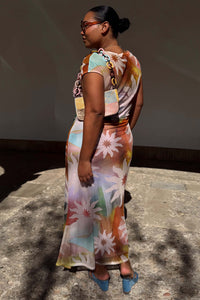 Abstract Soleil Luna Mesh Dress