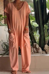 Niamh | Women's V-Neck Wide Leg Jumpsuit