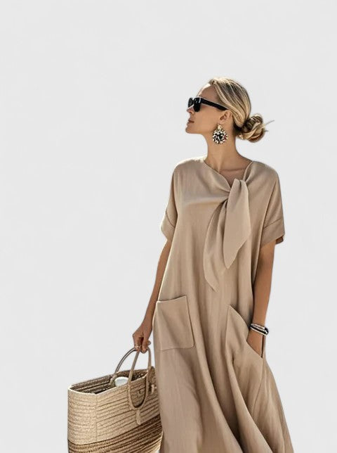 Antonina | Elegant Dress Khaki