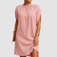 Octavia | Women's Mock Neck Split Sleeve Midi Dress