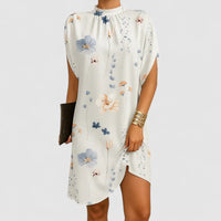 Octavia | Women's Mock Neck Split Sleeve Midi Dress
