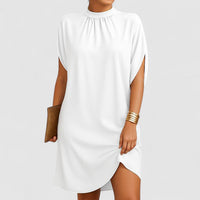 Octavia | Women's Mock Neck Split Sleeve Midi Dress