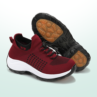 Wilhelmina – Orthopedic Knit Fabric Shoes in Black & Red