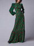 Old Hollywood Glamour Dress Green