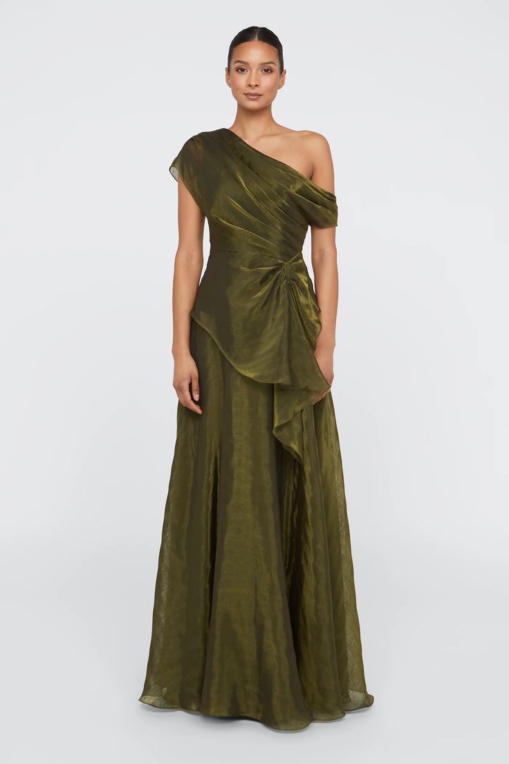 Olive Avalina Organza Lame Gown