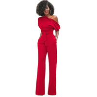 Ondine | Women's One Shoulder Wide Leg Jumpsuit