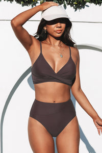 Oona | Women's High Waist Wrap Top Bikini Set
