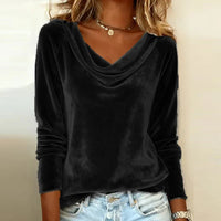 Ophina | Women's Cowl Neck Long Sleeve Top