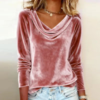 Ophina | Women's Cowl Neck Long Sleeve Top