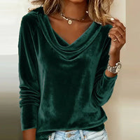 Ophina | Women's Cowl Neck Long Sleeve Top