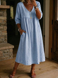 Helena - Casual Loose-Fitting Patchwork Lace Dress