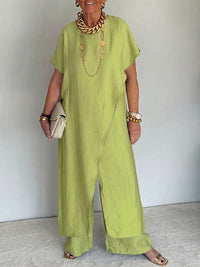 Liora - Cozy Asymmetrical Two-Piece Set