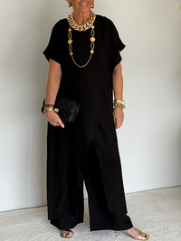 Liora - Cozy Asymmetrical Two-Piece Set