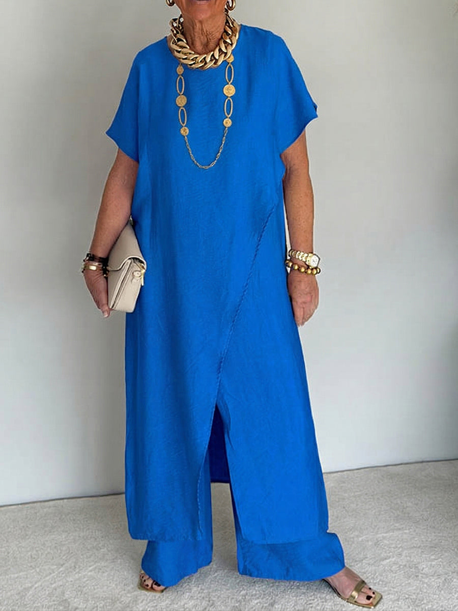 Liora - Cozy Asymmetrical Two-Piece Set