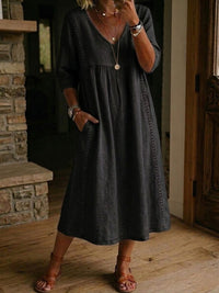 Helena - Casual Loose-Fitting Patchwork Lace Dress