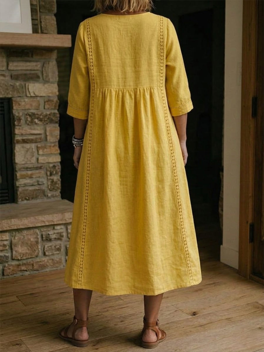 Helena - Casual Loose-Fitting Patchwork Lace Dress