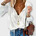 Orla | Women's V-Neck Lace Long Sleeve Blouse