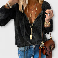 Orla | Women's V-Neck Lace Long Sleeve Blouse