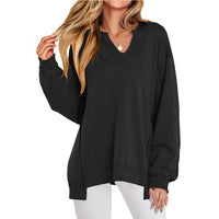 Ottilie | Women's Oversized V-Neck Tunic Sweatshirt