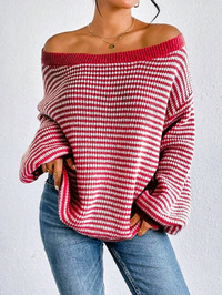 Evina Knit Sweater Red