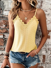 Paloma | Women's Eyelet V-Neck Sleeveless Cami Top