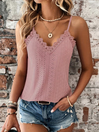 Paloma | Women's Eyelet V-Neck Sleeveless Cami Top
