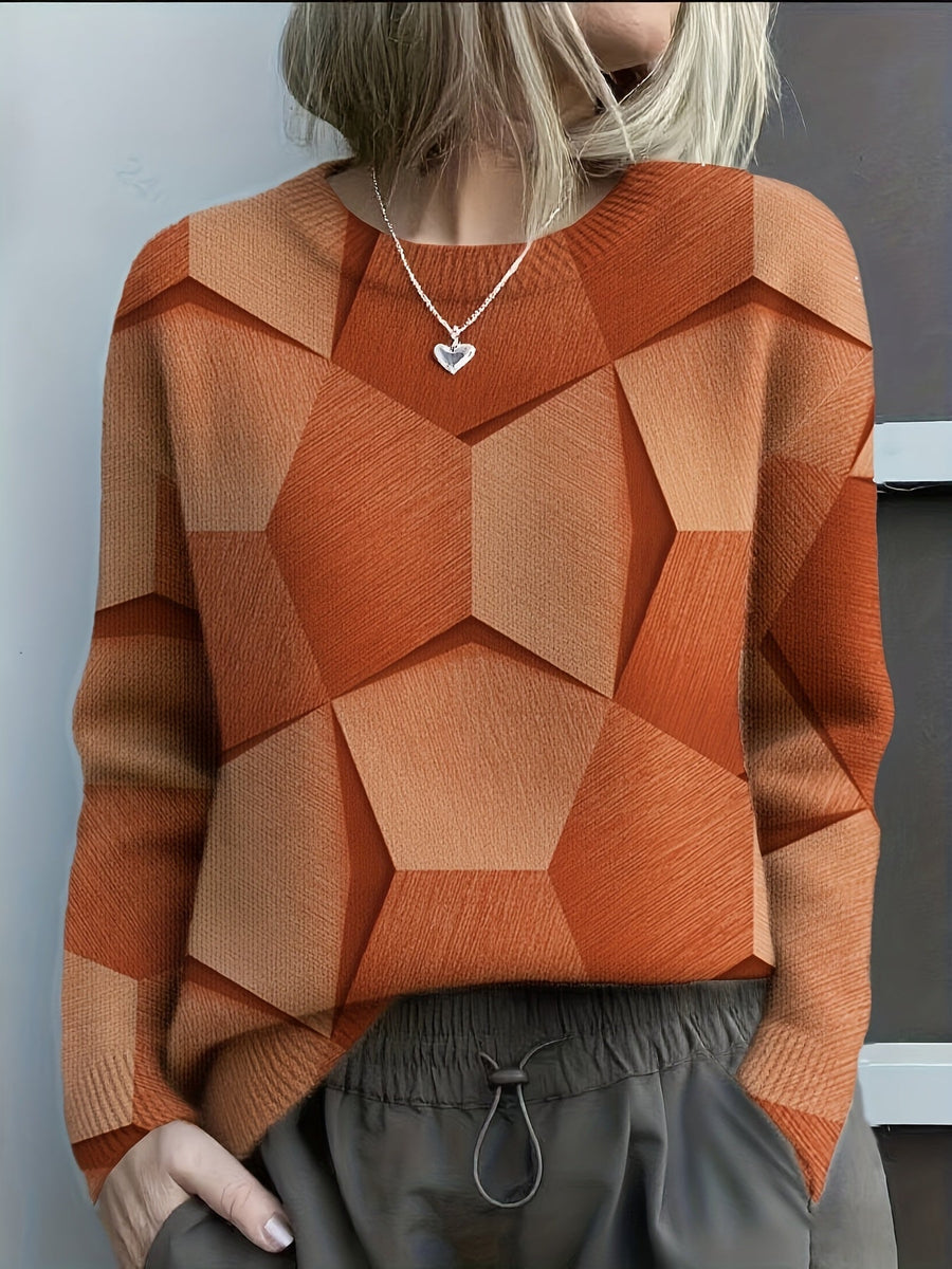 Paloma | Women's Geometric Long Sleeve Sweater