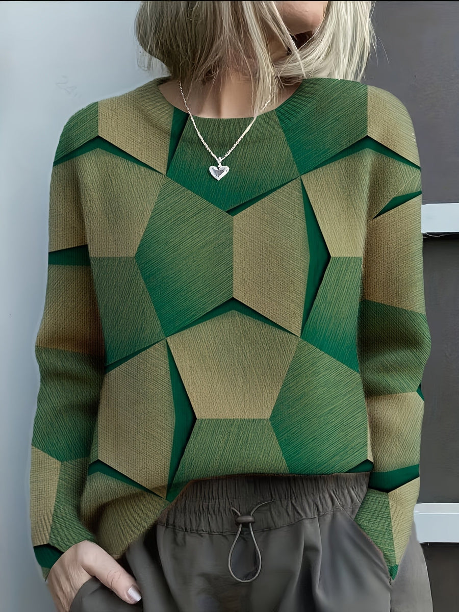 Paloma | Women's Geometric Long Sleeve Sweater
