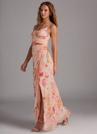 Peach Deandra Bridesmaid Dress