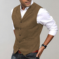 Percival | Men's Herringbone Notch Lapel Suit Vest