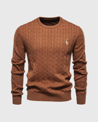 Phelan | Men's Cable Knit Crew Neck Long Sleeve Sweater