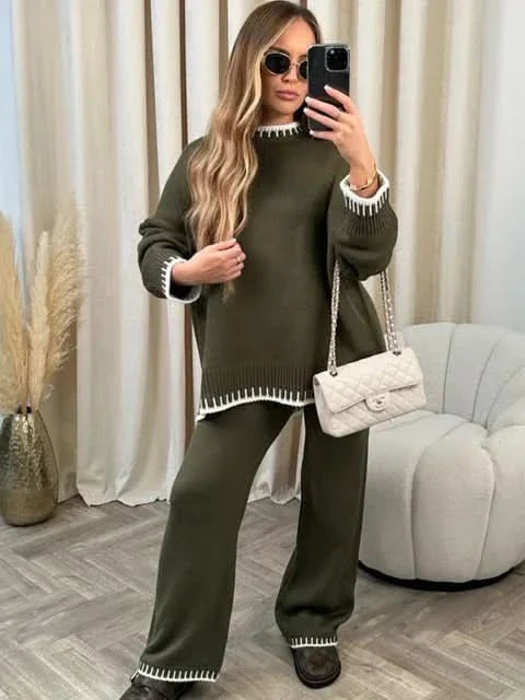 EMILY | COZY TWINSET Dark green